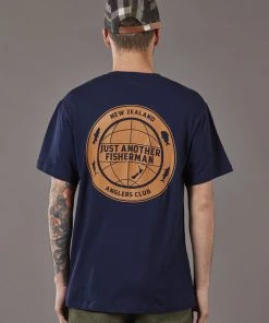 Just Another Fisherman GLOBAL ANGLER TEE - NAVY Apparel