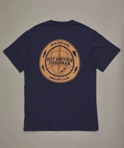 Just Another Fisherman GLOBAL ANGLER TEE - NAVY Apparel