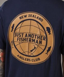 Just Another Fisherman GLOBAL ANGLER TEE - NAVY Apparel