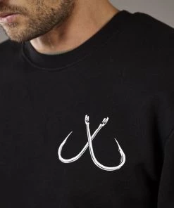 Just Another Fisherman Apparel HOOK CREW - BLACK