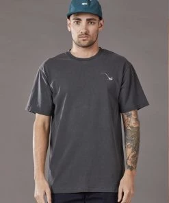 Just Another Fisherman HOOKED UP TEE - AGED BLACK Apparel