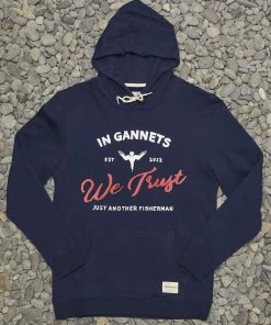 Just Another Fisherman IN GANNETS WE TRUST HOOD - NAVY