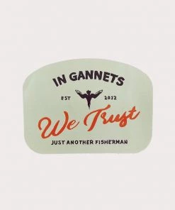 Just Another Fisherman IN GANNETS WE TRUST STICKER - STONE Apparel