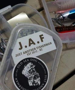Just Another Fisherman Apparel J.A.F STICKER - STONE