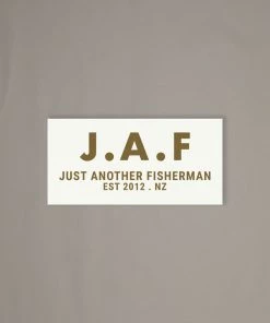 Just Another Fisherman Apparel J.A.F STICKER - STONE