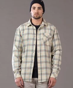 Just Another Fisherman JACK MAC SHIRT - SAND/BLUE/BROWN CHECK Apparel