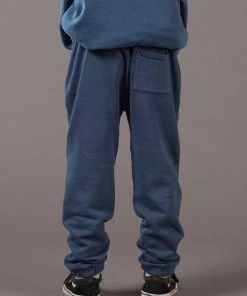 Just Another Fisherman LITTLE SNAPPER STAMP TRACKPANTS - OVERDYED MIDNIGHT NAVY