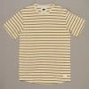 Just Another Fisherman Apparel MAC STRIPE TEE - NATURAL/KHAKI/ORANGE