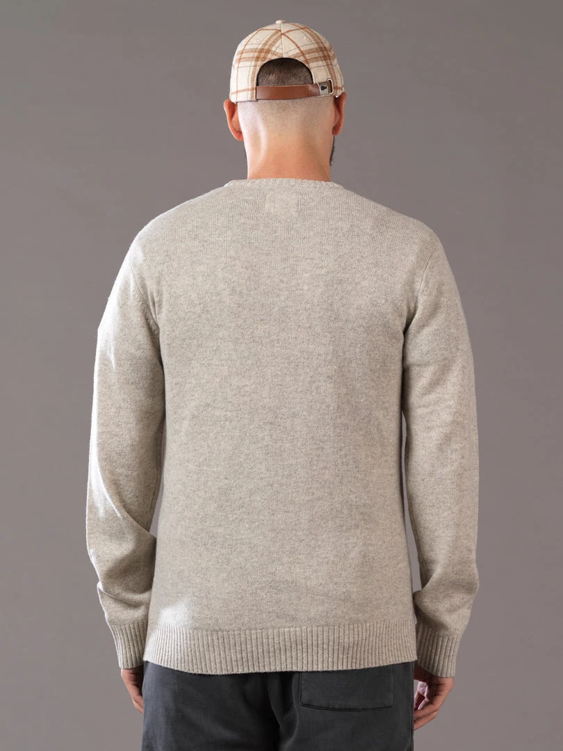 Just Another Fisherman MERINO SEA CREW - GREY FEATHER