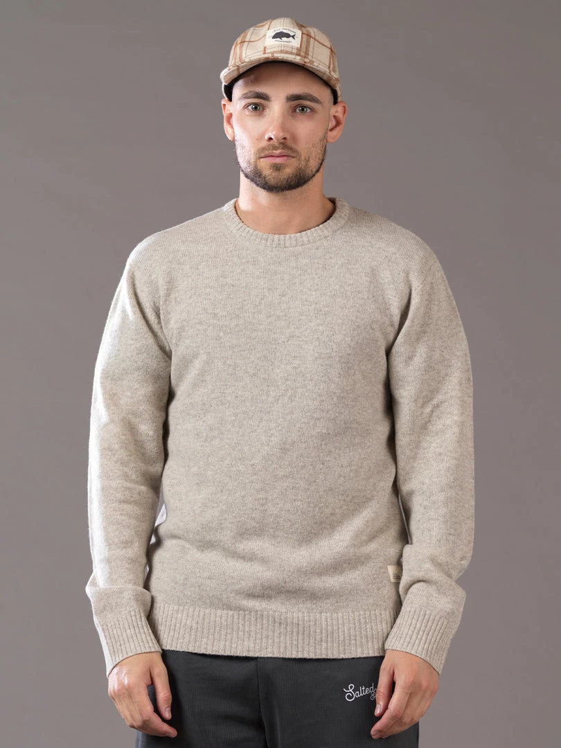 Just Another Fisherman MERINO SEA CREW - GREY FEATHER