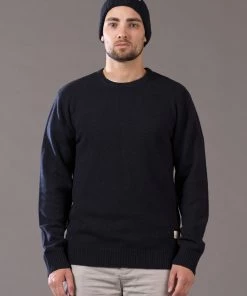 Just Another Fisherman MERINO SEA CREW - NAUTICAL BLACK