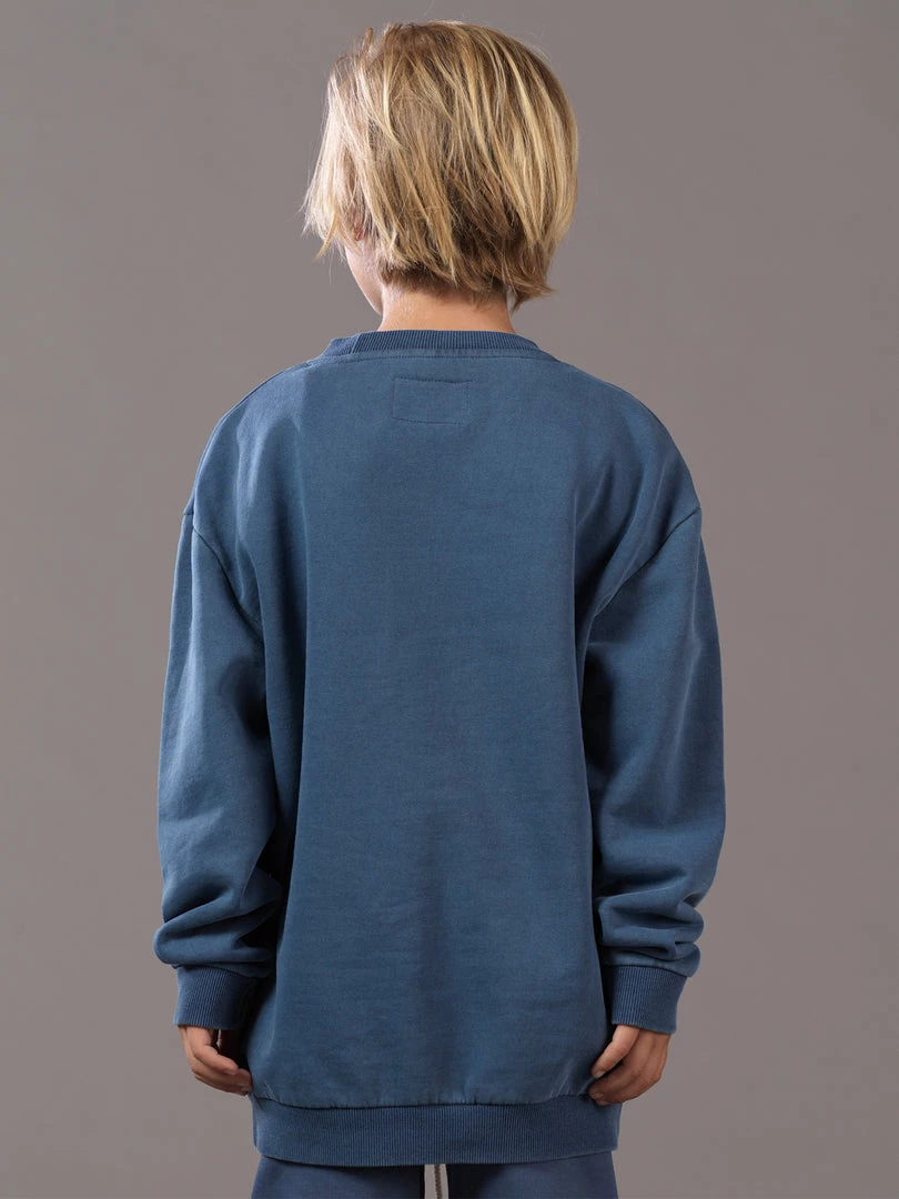 Just Another Fisherman Apparel MINI STAMP CREW - OVERDYED MIDNIGHT NAVY