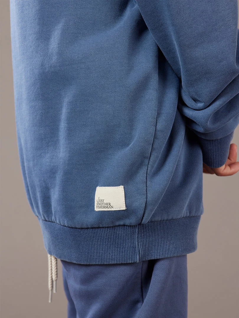 Just Another Fisherman Apparel MINI STAMP CREW - OVERDYED MIDNIGHT NAVY