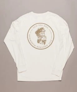 Just Another Fisherman OLD SEA DOG LS TEE - ANTIQUE WHITE