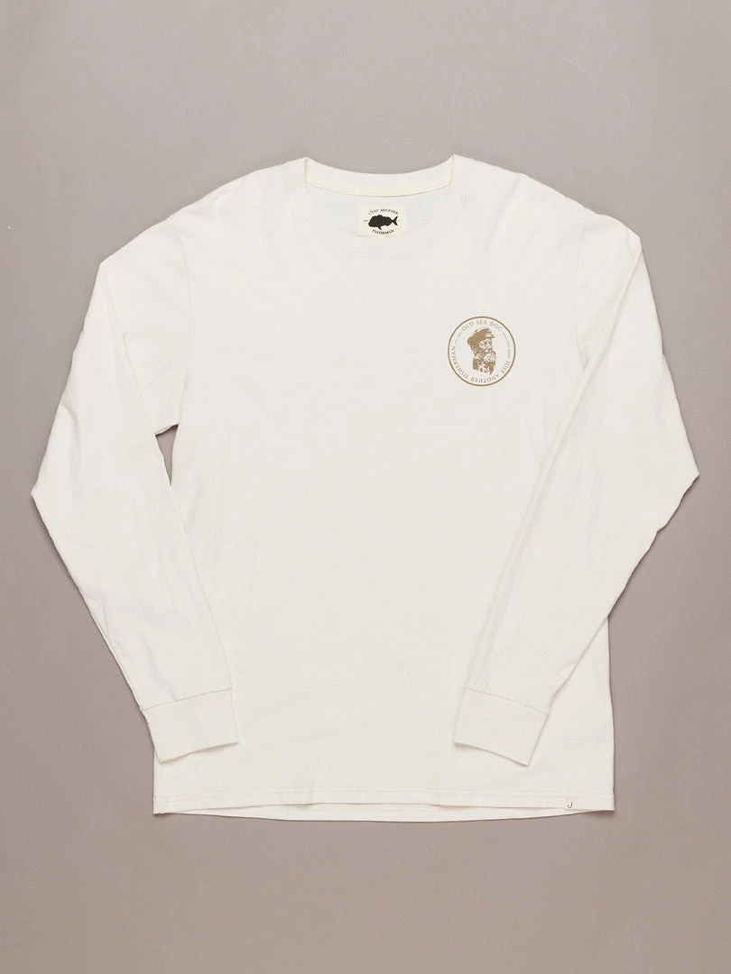 Just Another Fisherman OLD SEA DOG LS TEE - ANTIQUE WHITE