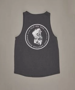 Just Another Fisherman OLD SEA DOG SINGLET - AGED BLACK