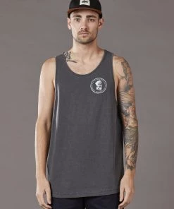 Just Another Fisherman OLD SEA DOG SINGLET - AGED BLACK