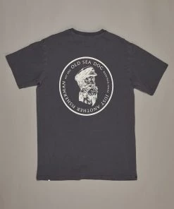 Just Another Fisherman Apparel OLD SEA DOG TEE - AGED BLACK/WHITE