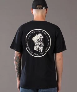 Just Another Fisherman Apparel OLD SEA DOG TEE - BLACK/VANILLA