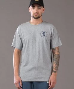 Just Another Fisherman OLD SEA DOG TEE - GREY MARLE/NAVY