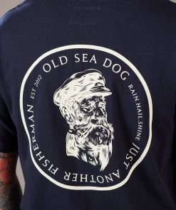 Just Another Fisherman OLD SEA DOG TEE - NAVY/VANILLA Apparel