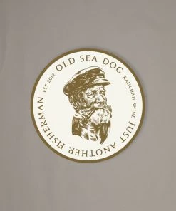 Just Another Fisherman Apparel OLD SEA DOG STICKER - STONE