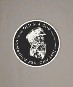 Just Another Fisherman OLD SEA DOG STICKER - CHARCOAL Apparel