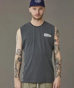 Just Another Fisherman Apparel RIP LOGO TANK - AGED BLACK