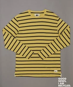 Just Another Fisherman RE-ISSUE ROUGH SEA LS TEE - WASHED YELLOW/BLACK