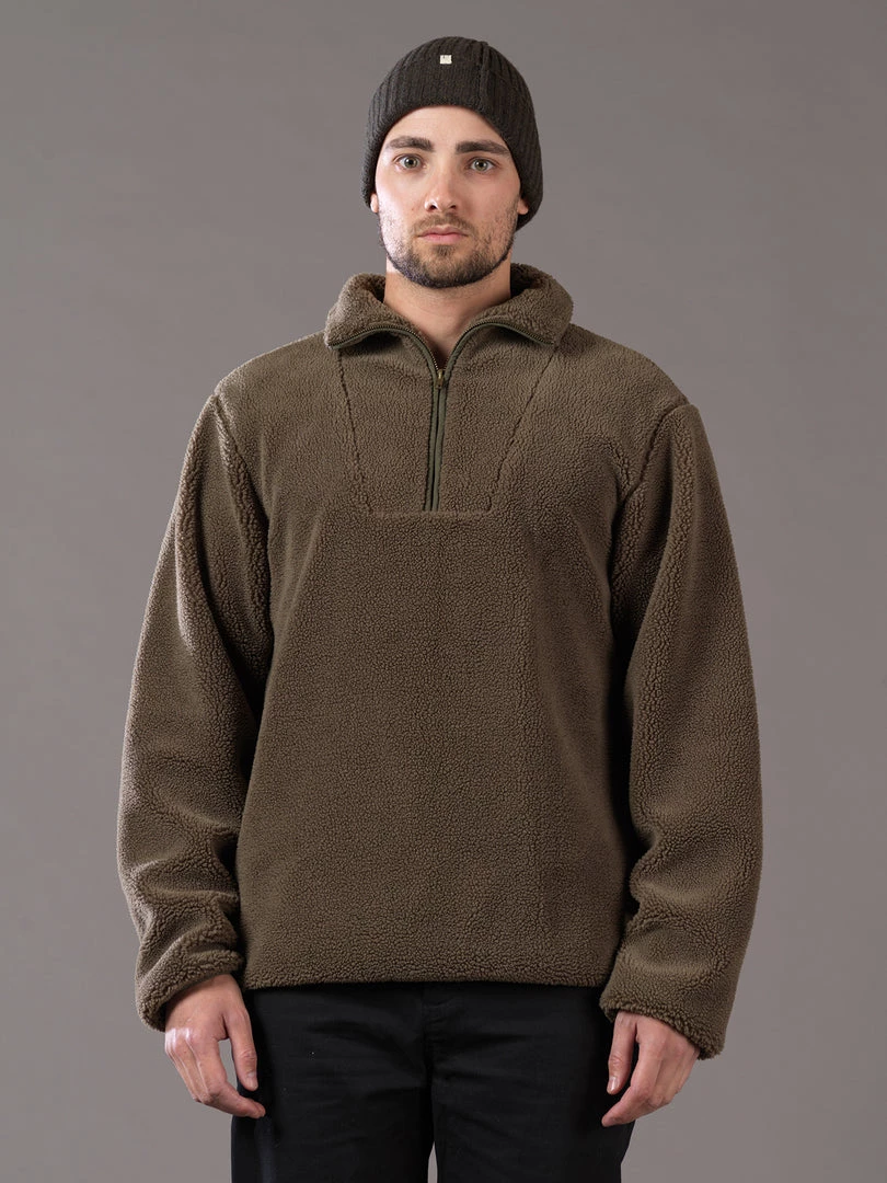 Just Another Fisherman Apparel RUG UP ZIP - MILITARY OLIVE