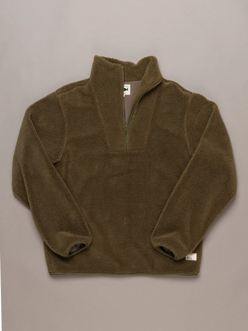 Just Another Fisherman Apparel RUG UP ZIP - MILITARY OLIVE