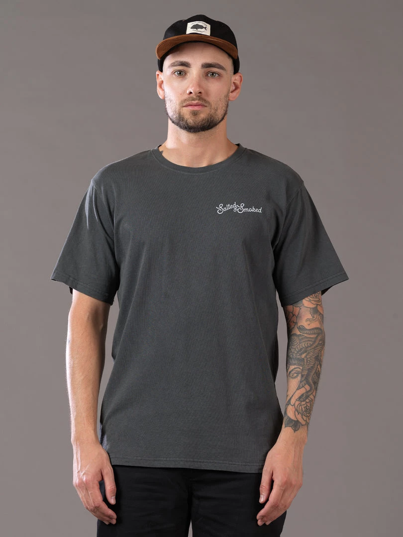 Just Another Fisherman SALTED & SMOKED TEE - AGED BLACK