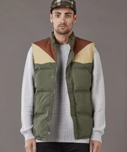 Just Another Fisherman SEA-LEVEL VEST - OLIVE/RUST/NATURAL Apparel