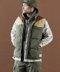 Just Another Fisherman SEA-LEVEL VEST - OLIVE/RUST/NATURAL Apparel