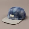Just Another Fisherman Apparel SEAPORT 5 PANEL - BLUE/GREY CHECK