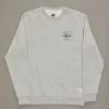 Just Another Fisherman Apparel SNAPPER LOGO CREW - GREY MARLE