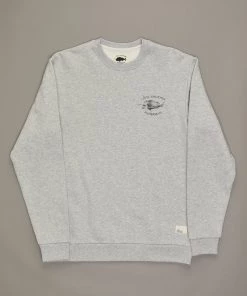 Just Another Fisherman Apparel SNAPPER LOGO CREW - GREY MARLE