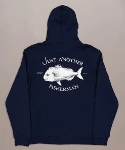 Just Another Fisherman Apparel SNAPPER LOGO HOOD - NAVY