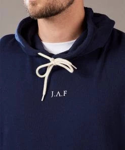 Just Another Fisherman Apparel SNAPPER LOGO HOOD - NAVY