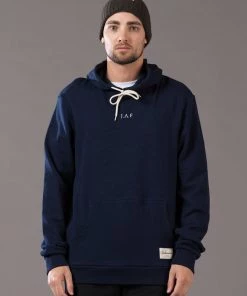 Just Another Fisherman Apparel SNAPPER LOGO HOOD - NAVY