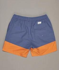 Just Another Fisherman Apparel SNAPPER LOGO SHORTS - BLUE/ORANGE