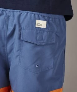 Just Another Fisherman Apparel SNAPPER LOGO SHORTS - BLUE/ORANGE