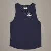 Just Another Fisherman SNAPPER LOGO SINGLET - NAVY Apparel