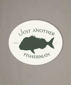 Just Another Fisherman Apparel SNAPPER LOGO STICKER - STONE
