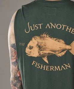 Just Another Fisherman SNAPPER LOGO TANK - PINE Apparel