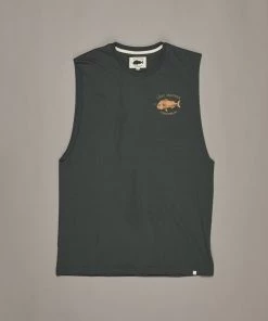 Just Another Fisherman SNAPPER LOGO TANK - PINE Apparel