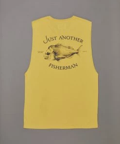 Just Another Fisherman Apparel SNAPPER LOGO TANK - WASHED YELLOW