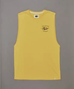 Just Another Fisherman Apparel SNAPPER LOGO TANK - WASHED YELLOW