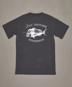 Just Another Fisherman SNAPPER LOGO TEE - AGED BLACK/WHITE