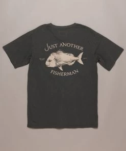 Just Another Fisherman Apparel SNAPPER LOGO TEE - AGED BLACK/SAND